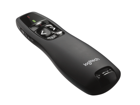 Презентер Logitech R400 (черный, 2.4 GHz, 2 батареи типа AAA, футляр для переноски) (M/N: R-R0008 / C-U0014)
