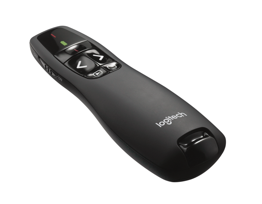 Презентер Logitech R400 (черный, 2.4 GHz, 2 батареи типа AAA, футляр для переноски) (M/N: R-R0008 / C-U0014)