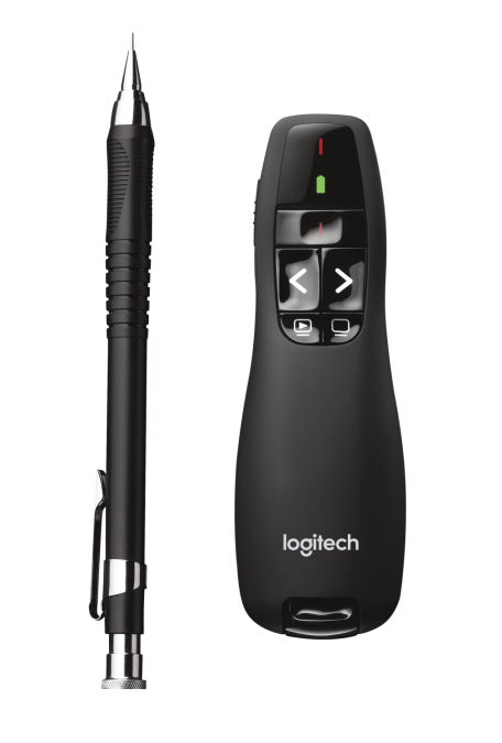 Презентер Logitech R400 (черный, 2.4 GHz, 2 батареи типа AAA, футляр для переноски) (M/N: R-R0008 / C-U0014)