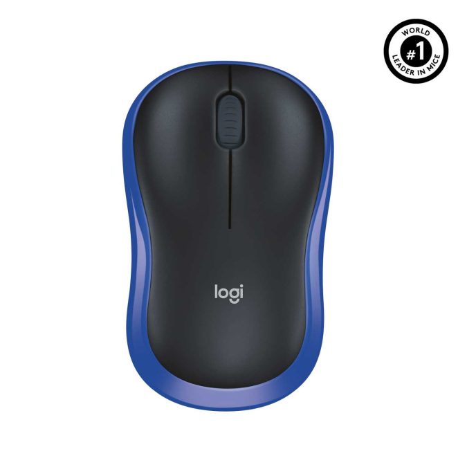Мышь беспроводная Logitech M185 Blue (синяя, оптическая, 1000dpi, 2.4 GHz/USB-ресивер) (M/N: MR0087 / CU0019)