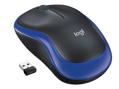 Мышь беспроводная Logitech M185 Blue (синяя, оптическая, 1000dpi, 2.4 GHz/USB-ресивер) (M/N: MR0087 / CU0019)