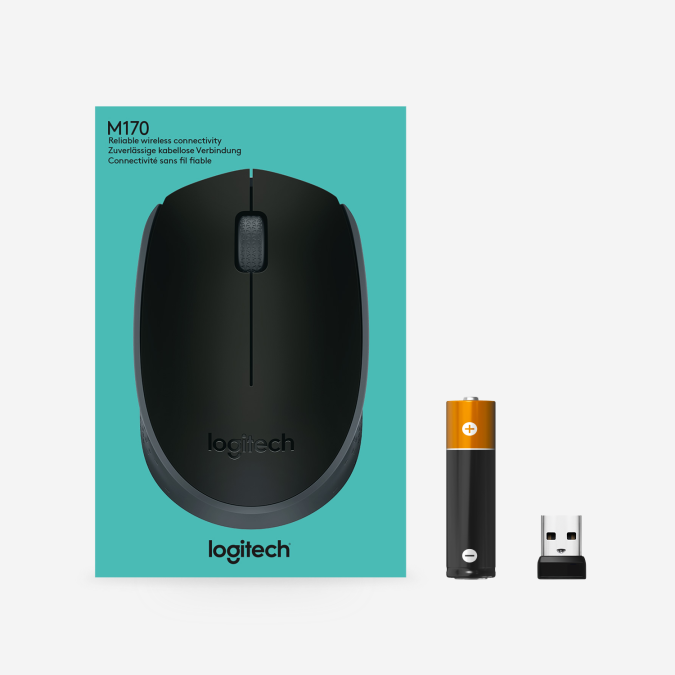 Мышь беспроводная Logitech M171 Black (черная, оптическая, 1000dpi, 2.4 GHz/USB-ресивер)(M/N: M-R0060 / C-U0010)