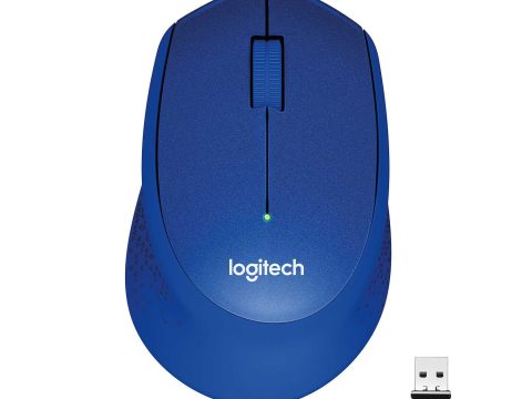 Мышь беспроводная Logitech M330 Silent Plus Blue (синяя, оптическая, 1000dpi, 2.4 GHz/USB-ресивер, бесшумная, под правую руку) (M/N: M-R0051 / C-U0010)