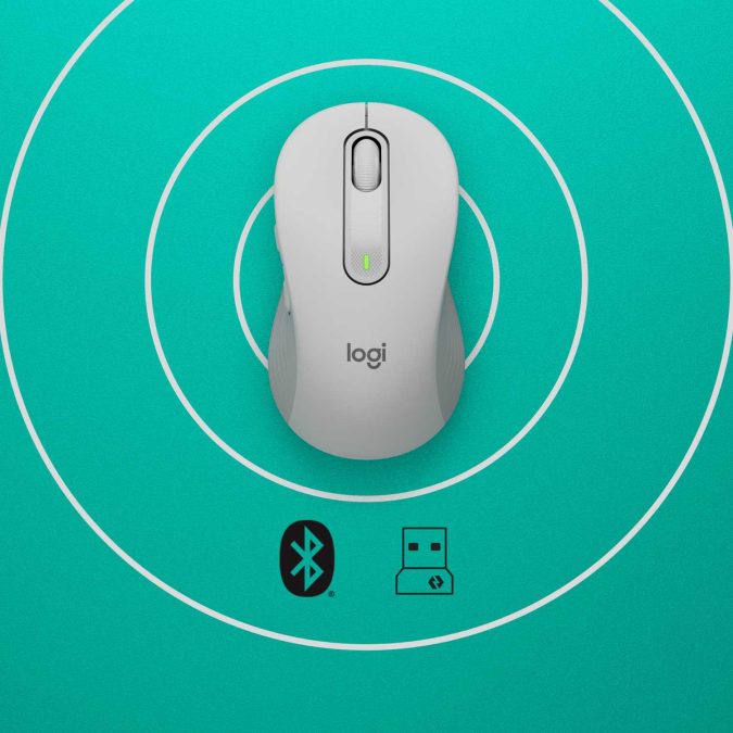 Мышь беспроводная Logitech Signature M650 L Wireless Mouse - OFF-WHITE - BT - N/A - EMEA - M650 L (M/N: MR0091 / CU0021)