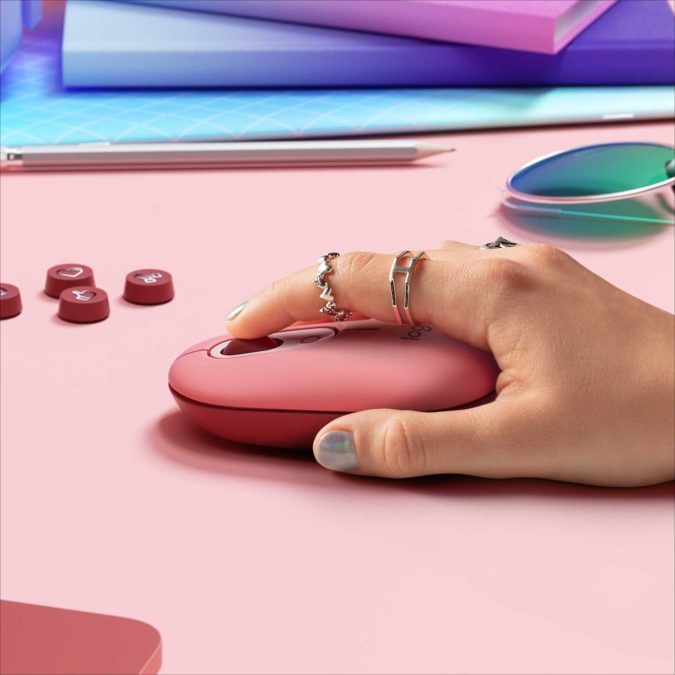 Мышь беспроводная Logitech POP MOUSE, Heartbreaker Rose (M/N: MR0092)