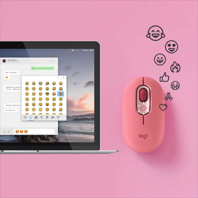 Мышь беспроводная Logitech POP MOUSE, Heartbreaker Rose (M/N: MR0092)