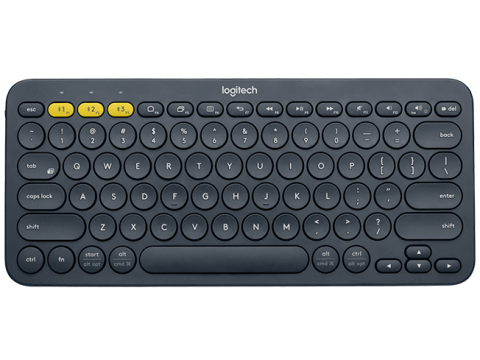 Клавиатура беспроводная Logitech K380 (DARK GREY, Multi-Device, Bluetooth Classic (3.0), 2 батарейки типа ААА) (M/N: Y-R0056)