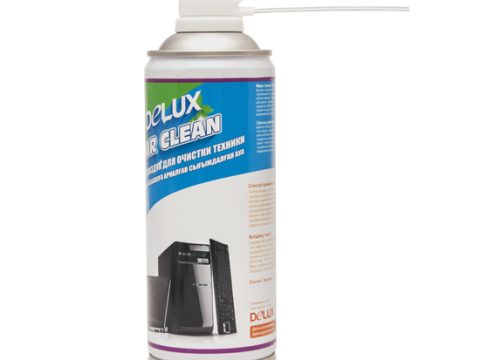 Сжатый воздух, Delux, Air Clean, Для очистки техники, 400 мл., Удаление пыли и других загрязнений в труднодоступных местах
