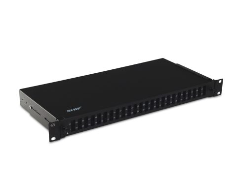Оптический кросс, SHIP, F-M2, 19" (1U), 24 Порта SC Duplex, Без адаптеров, Чёрный