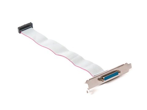 Удлинитель, Deluxe, DLC-LPT, LPT Support Standard Parallel Port (SPP), Enhanced Parallel Port (EPP) & Enhanced CapabilityPort (ECP) на 1 порт, 0.5 м., (Металлическая планка на заднюю часть корпуса)