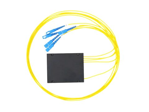 Сплиттер оптоволоконный, А-Оптик, PLC-1х4, SC/UPC-SC/UPC 1.5м, SM 1210-1650, 0.9мм,