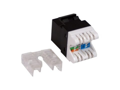 Модуль для информационной розетки, SHIP, M255-1, Cat.6, RJ-45, UTP, Чёрный