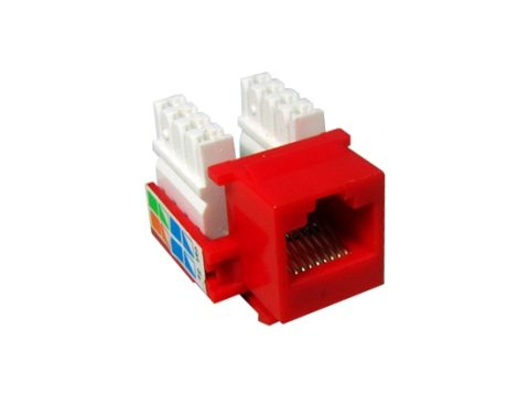 Модуль для информационной розетки, SHIP, M245-4, Cat.5e, RJ-45, UTP, Красный