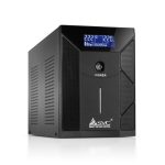 Источник бесперебойного питания, SVC, V-2000-F-LCD, Smart, USB, Мощность 2000ВА/1200Вт, Диапазон работы AVR: 175-275В, Бат.: 12В/9 Ач*2шт., 4 вых.: Shuko CEE7 , Чёрный