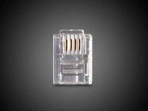 Коннектор, RJ-9, UTP RJ-9, 4 pin, Телекоммуникационный, 1000шт/уп, Пакет