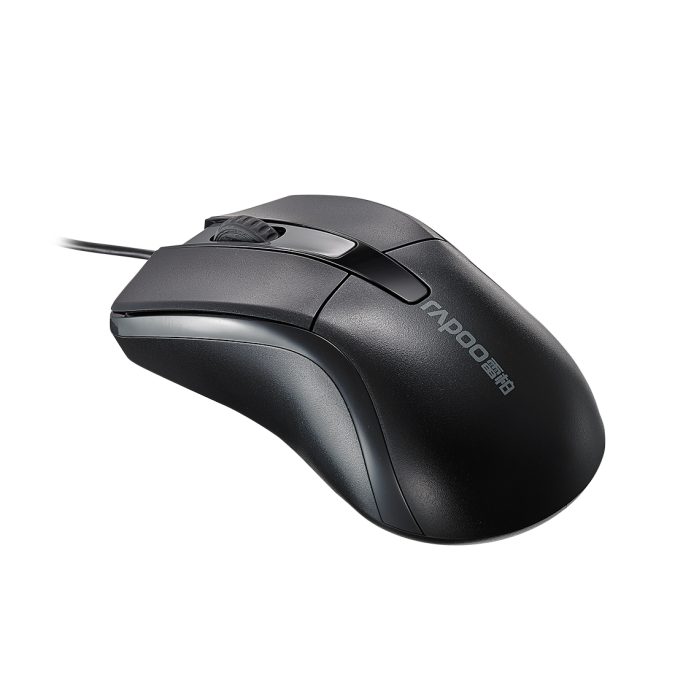 Компьютерная мышь, Rapoo, N1162 , 3D, Оптическая, 1000dpi, USB, Длина кабеля 1,5 метра, Чёрный