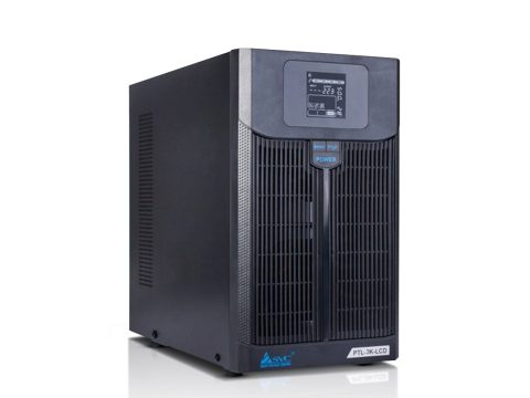 Источник бесперебойного питания, SVC, PTL-3K-LCD, Мощность 3000ВА/2100Вт, PTL-серия, LCDTel.lineUSB(Smart), Диапазон работы AVR: 145-275В, Бат.: 12В/9Ah*4шт., Вентилятор: 8см*1шт., 3 вых., Чёрный