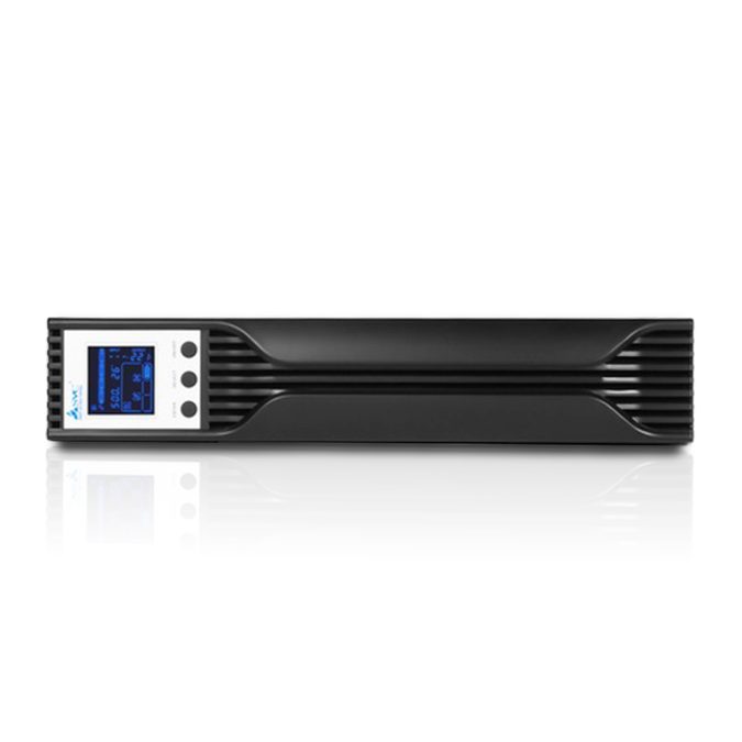 Источник бесперебойного питания, SVC, RTL-1K-LCD, Мощность 1000ВА/700Вт, Стоечный 19'' 2U, RTL-серия, USB-SMART, Диапазон работы AVR: 145-275В, Бат.: 12В/7.5Aч*2шт., Вентилятор: 8cм*1шт., 2 вых., Чёрный