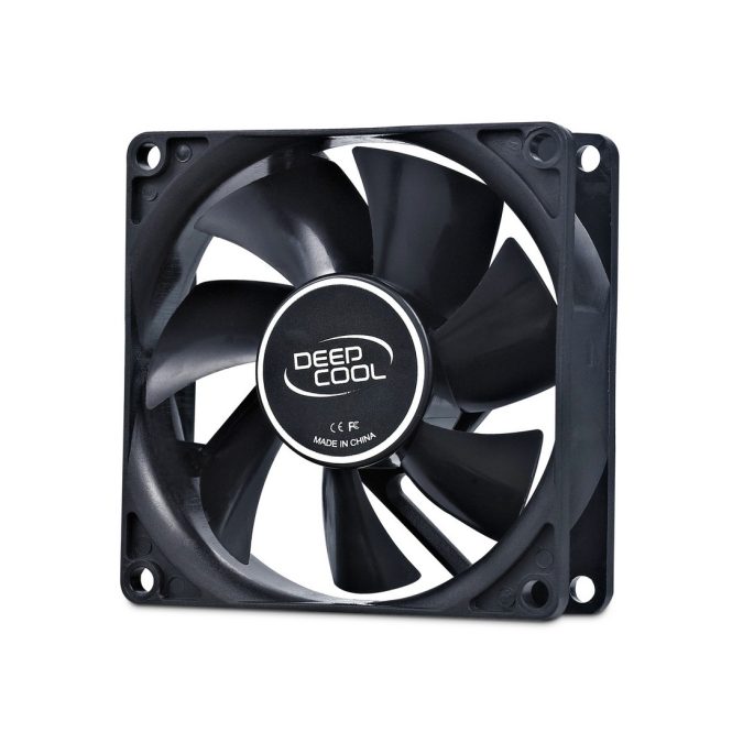 Кулер для компьютерного корпуса, Deepcool, XFAN 80 DP-FDC-XF80, 80мм, 1800±10%об.мин, 21.8CFM, 20.3dB(A), 80х80х25мм, Чёрный