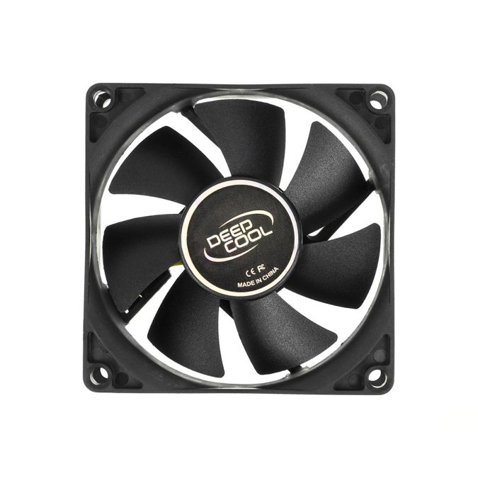 Кулер для компьютерного корпуса, Deepcool, XFAN 80 DP-FDC-XF80, 80мм, 1800±10%об.мин, 21.8CFM, 20.3dB(A), 80х80х25мм, Чёрный