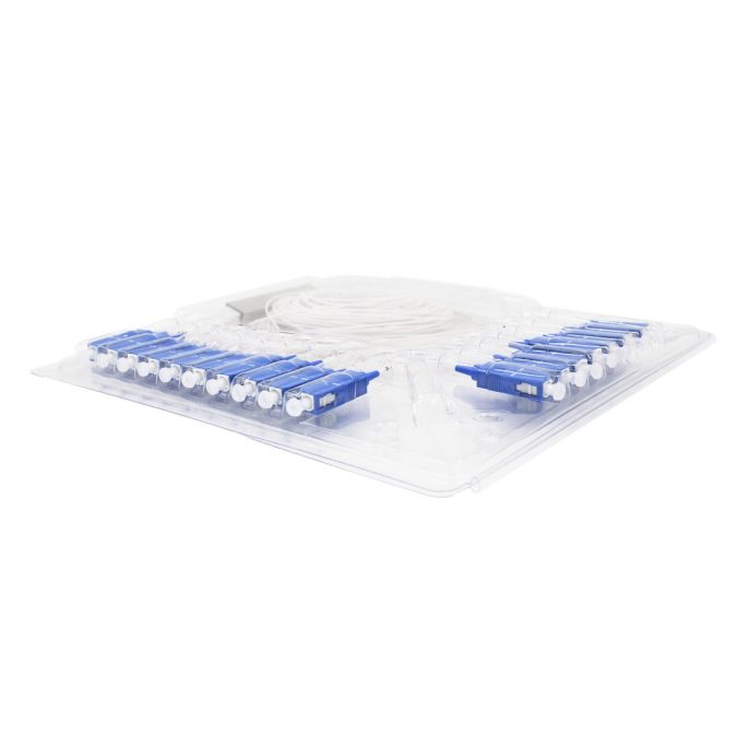 Сплиттер оптоволоконный, А-Оптик, PLC-1х16, SC/UPC-SC/UPC 1.5м, SM 1210-1650, 0.9мм,