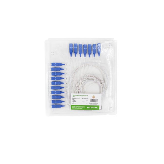 Сплиттер оптоволоконный, А-Оптик, PLC-1х16, SC/UPC-SC/UPC 1.5м, SM 1210-1650, 0.9мм,