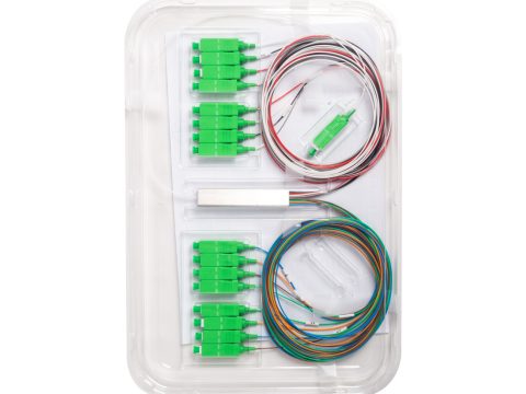 Сплиттер оптоволоконный, А-Оптик, PLC-1х16, SC/APC 1м, SM 1260-1650, 0.9мм,