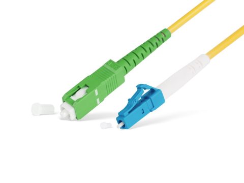 Патч корд Оптоволоконный,, SC/APC-LC/UPC SM 9/125 Simplex 3.0мм 1 м, LSZH