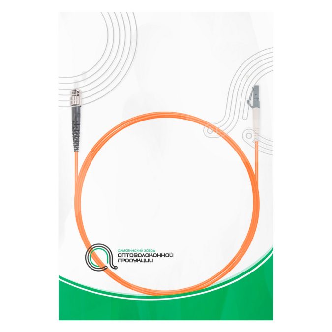 Патч корд оптоволоконный,, LC/UPC-ST/UPC MM OM1 62.5/125 Simplex 3.0мм 1 м, LSZH