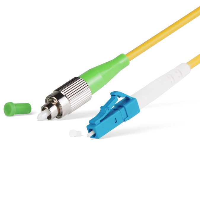 Патч корд оптоволоконный,, FC/APC-LC/UPC SM 9/125 Simplex 3.0мм 1 м, LSZH