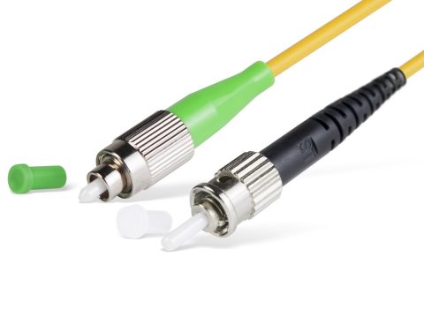 Патч корд оптоволоконный,, FC/APC-ST/UPC SM 9/125 Simplex 3.0мм 1 м, LSZH