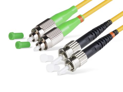 Патч корд оптоволоконный,, FC/APC-ST/UPC SM 9/125 Duplex 3.0мм 1 м, LSZH