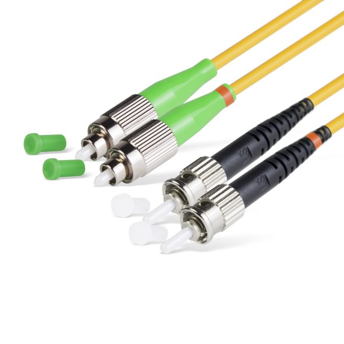Патч корд оптоволоконный,, FC/APC-ST/UPC SM 9/125 Duplex 3.0мм 1 м, LSZH
