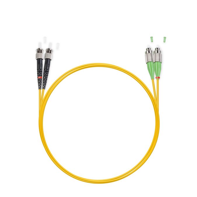 Патч корд оптоволоконный,, FC/APC-ST/UPC SM 9/125 Duplex 3.0мм 1 м, LSZH