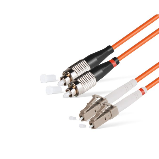 Патч корд оптоволоконный,, FC/UPC-LC/UPC MM OM1 62.5/125 Duplex 3.0мм 1 м, LSZH