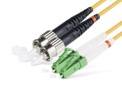 Патч корд оптоволоконный,, LC/APC-ST/UPC SM 9/125 Duplex 3.0мм 1 м, LSZH
