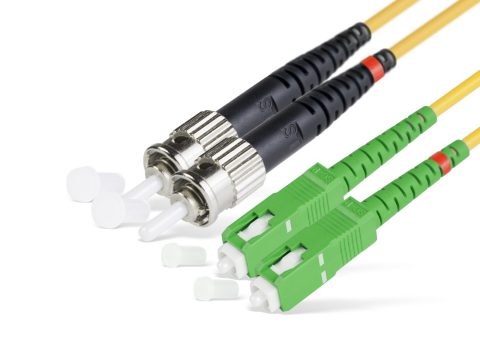 Патч корд оптоволоконный,, SC/APC-ST/UPC SM 9/125 Duplex 3.0мм 1 м, LSZH