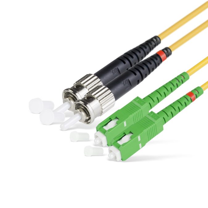 Патч корд оптоволоконный,, SC/APC-ST/UPC SM 9/125 Duplex 3.0мм 1 м, LSZH