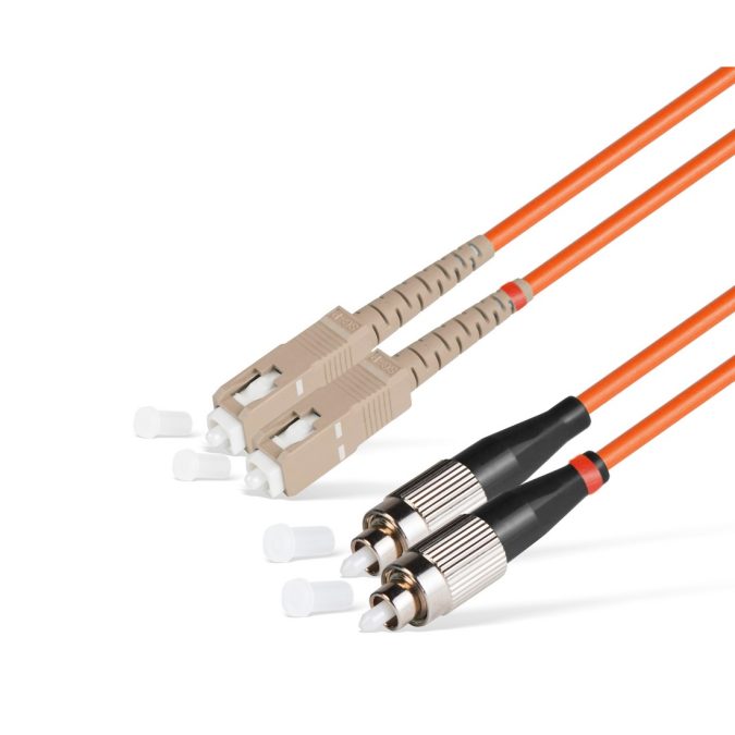 Патч корд оптоволоконный,, SC/UPC-FC/UPC MM OM1 62.5/125 Duplex 3.0мм 1 м, LSZH