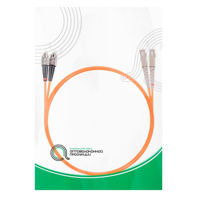 Патч корд оптоволоконный,, SC/UPC-FC/UPC MM OM1 62.5/125 Duplex 3.0мм 1 м, LSZH
