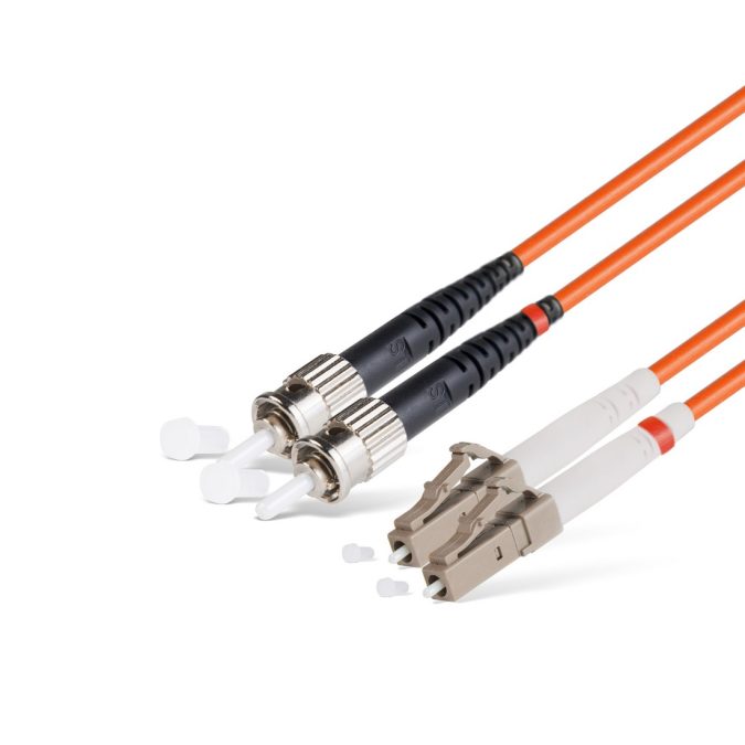 Патч корд оптоволоконный,, LC/UPC-ST/UPC MM OM2 50/125 Duplex 3.0мм 1 м, LSZH