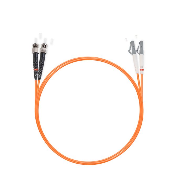 Патч корд оптоволоконный,, LC/UPC-ST/UPC MM OM2 50/125 Duplex 3.0мм 1 м, LSZH