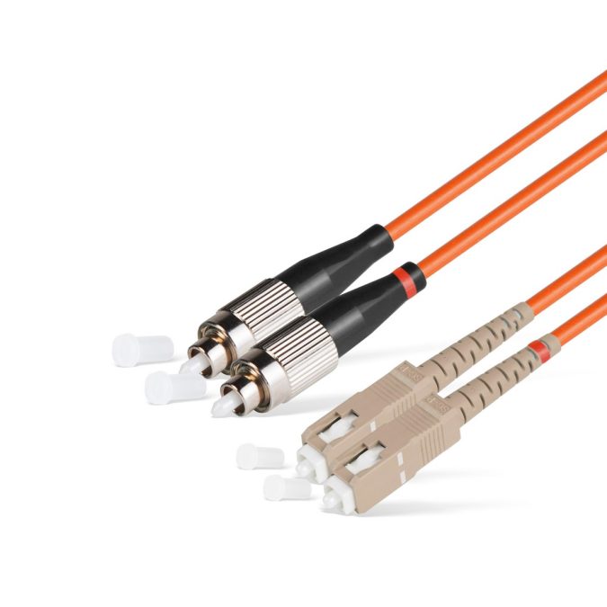 Патч корд оптоволоконный,, SC/UPC-FC/UPC MM OM2 50/125 Duplex 3.0мм 1 м, LSZH