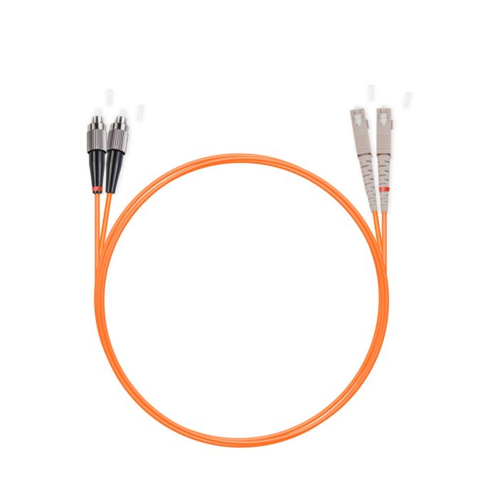 Патч корд оптоволоконный,, SC/UPC-FC/UPC MM OM2 50/125 Duplex 3.0мм 1 м, LSZH