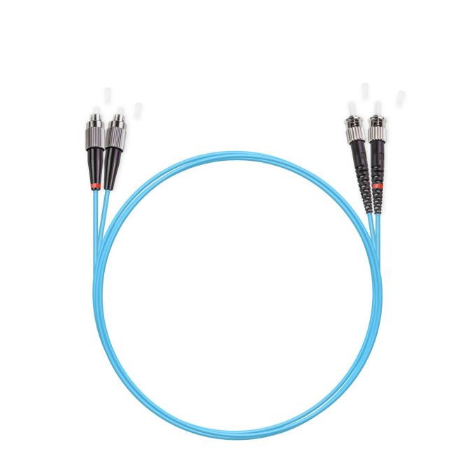 Патч корд оптоволоконный,, FC/UPC-ST/UPC MM OM3 50/125 Duplex 3.0мм 1 м, LSZH