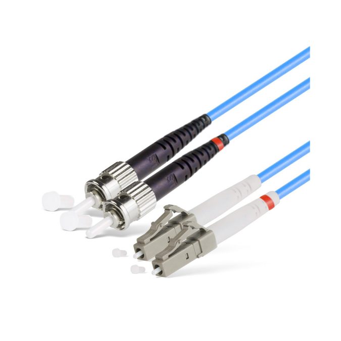 Патч корд оптоволоконный,, LC/UPC-ST/UPC MM OM3 50/125 Duplex 3.0мм 1 м, LSZH