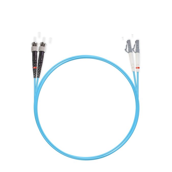 Патч корд оптоволоконный,, LC/UPC-ST/UPC MM OM3 50/125 Duplex 3.0мм 1 м, LSZH