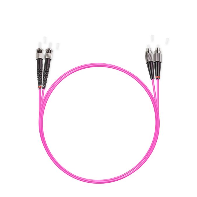 Патч корд оптоволоконный,, FC/UPC-ST/UPC MM OM4 50/125 Duplex 3.0мм 1 м, LSZH