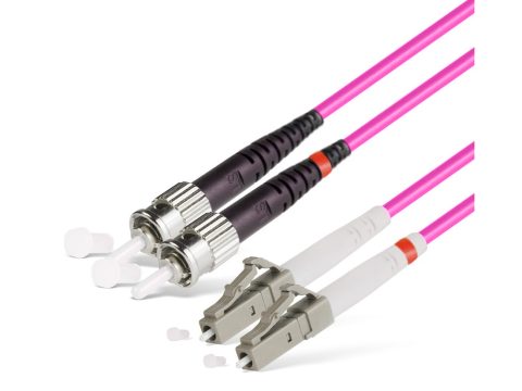 Патч корд оптоволоконный,, LC/UPC-ST/UPC MM OM4 50/125 Duplex 3.0мм 1 м, LSZH