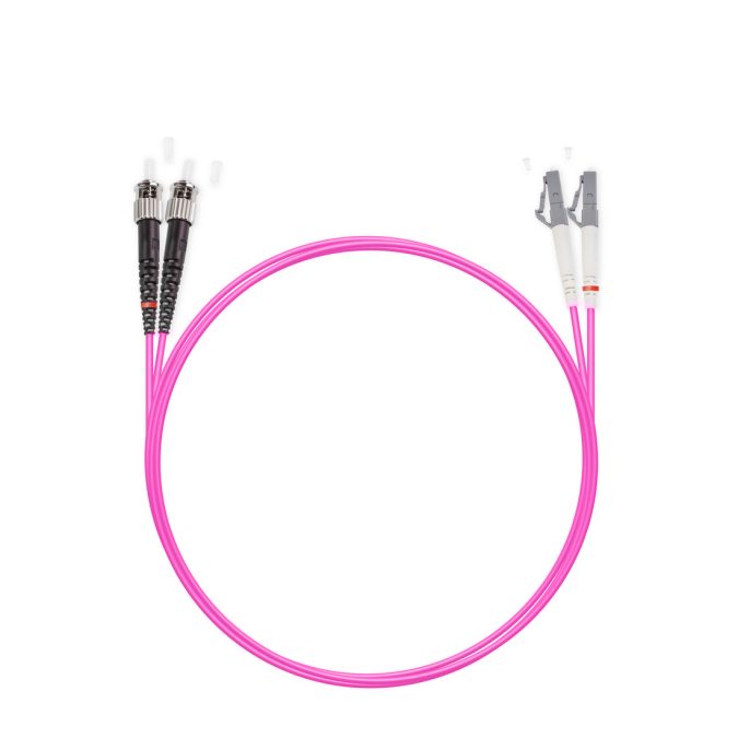 Патч корд оптоволоконный,, LC/UPC-ST/UPC MM OM4 50/125 Duplex 3.0мм 1 м, LSZH